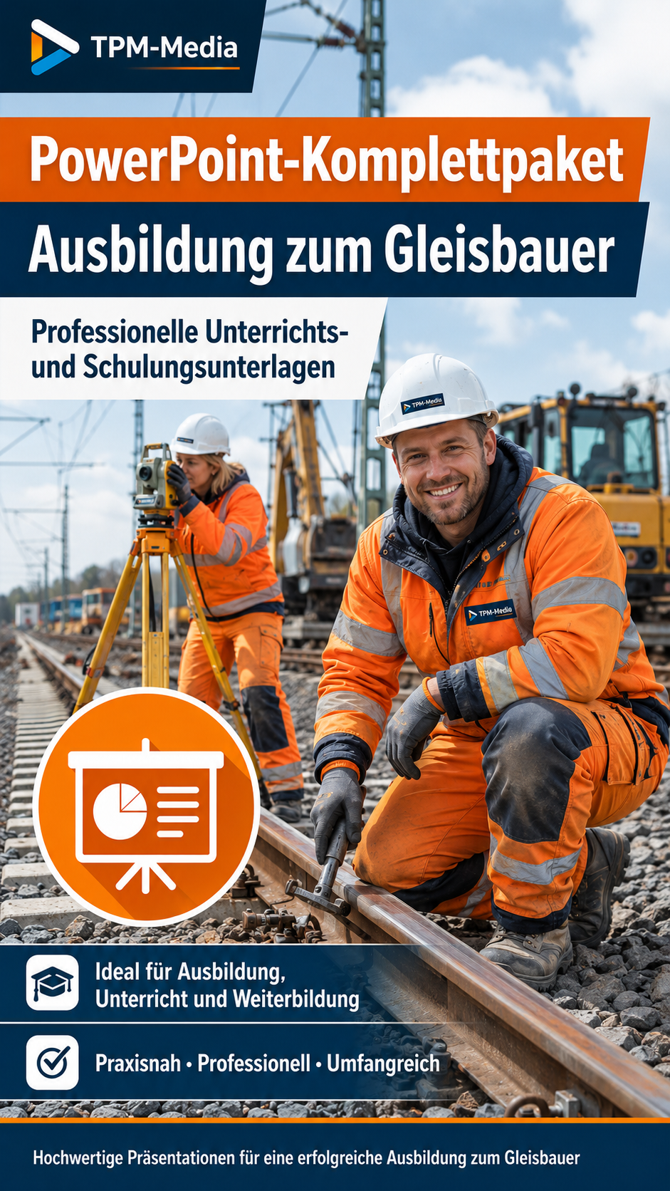 PowerPoint-Komplettpaket - Ausbildung zum Gleisbauer (m/w/d) - TPM-Media Verlag