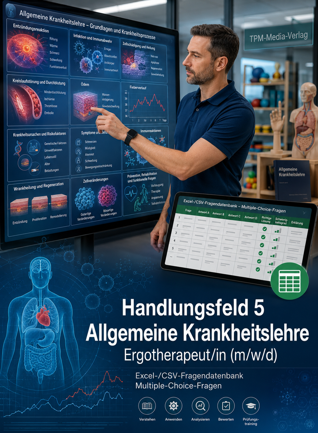 Ergotherapeut - Handlungsfeld 5 gewerbliche Excel-Fragenkatalog Datenbank (Sofort-Download)