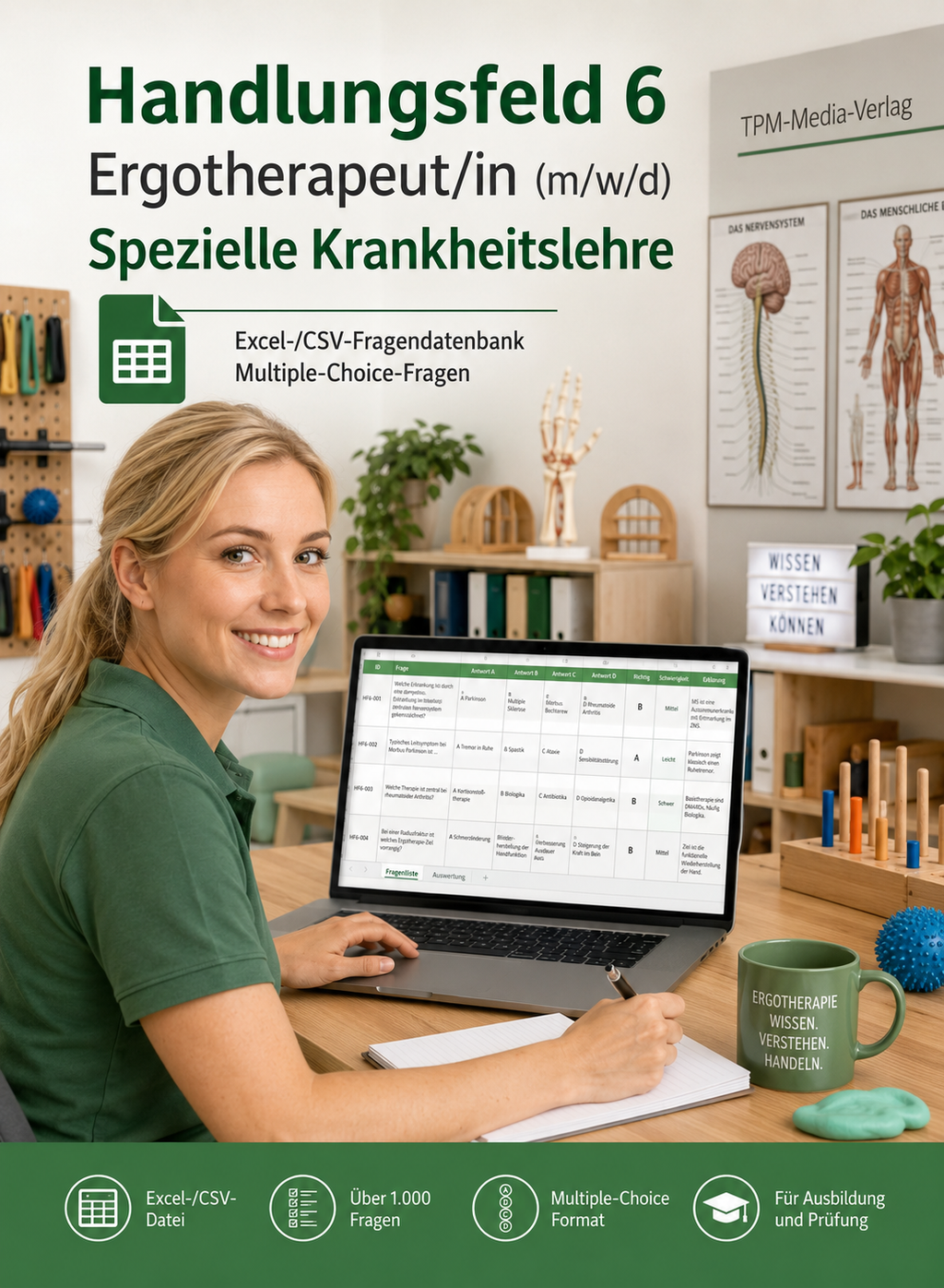 Ergotherapeut - Handlungsfeld 6 gewerbliche Excel-Fragenkatalog Datenbank (Sofort-Download)