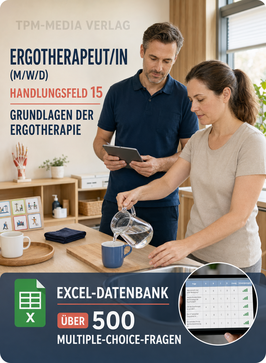 Ergotherapeut - Handlungsfeld 15 gewerbliche Excel-Fragenkatalog Datenbank (Sofort-Download)