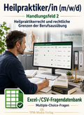 Heilpraktiker - Handlungsfeld 2 gewerbliche Excel-Fragenkatalog Datenbank (Sofort-Download)