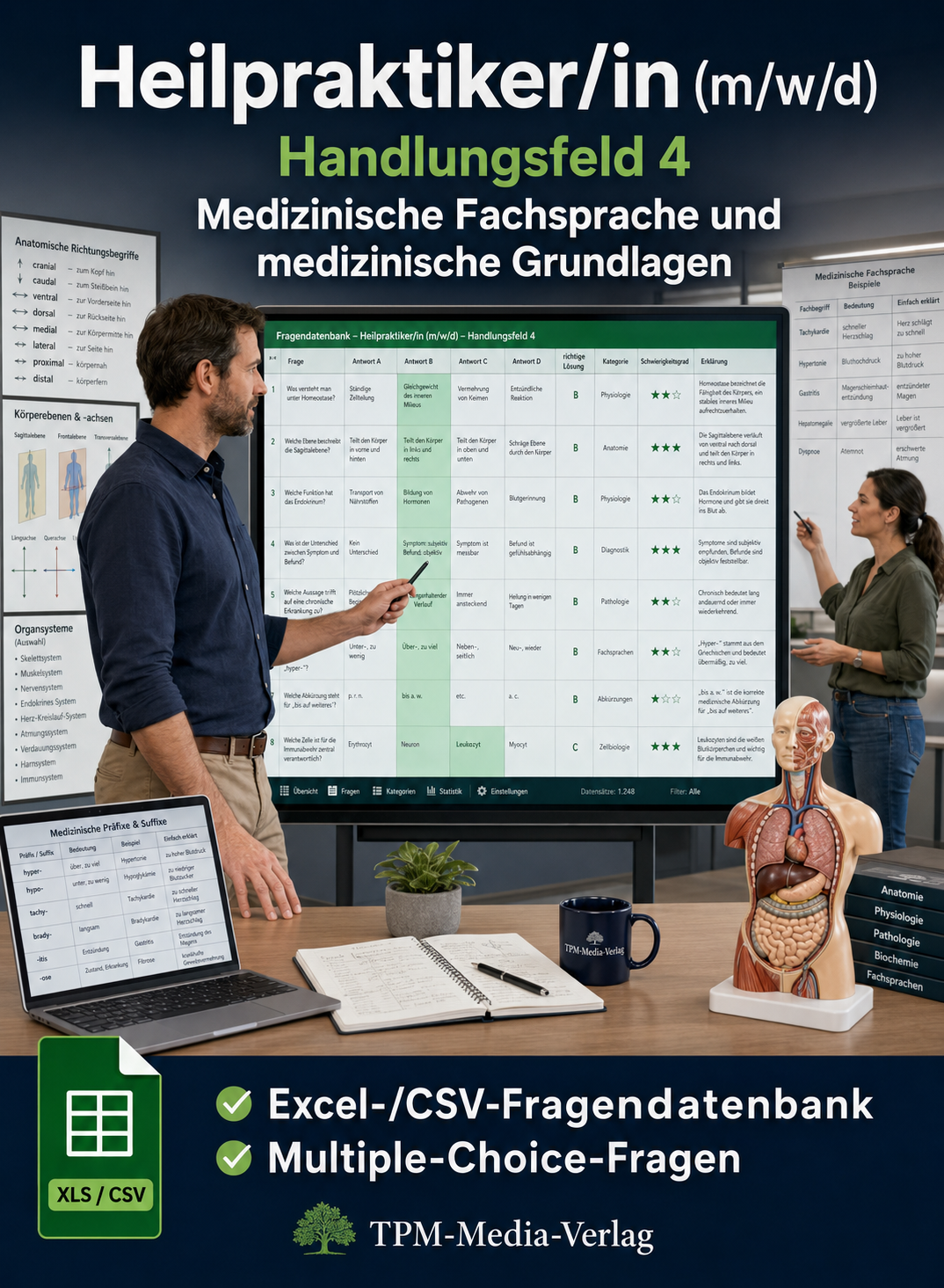Heilpraktiker - Handlungsfeld 4 gewerbliche Excel-Fragenkatalog Datenbank (Sofort-Download)