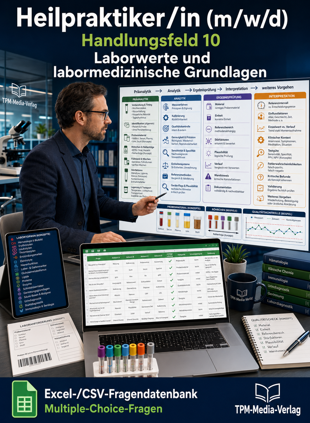 Heilpraktiker - Handlungsfeld 10 gewerbliche Excel-Fragenkatalog Datenbank (Sofort-Downlod)