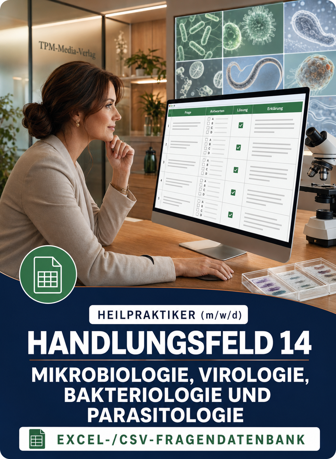 Heilpraktiker - Handlungsfeld 14 gewerbliche Excel-Fragenkatalog Datenbank (Sofort-Download)