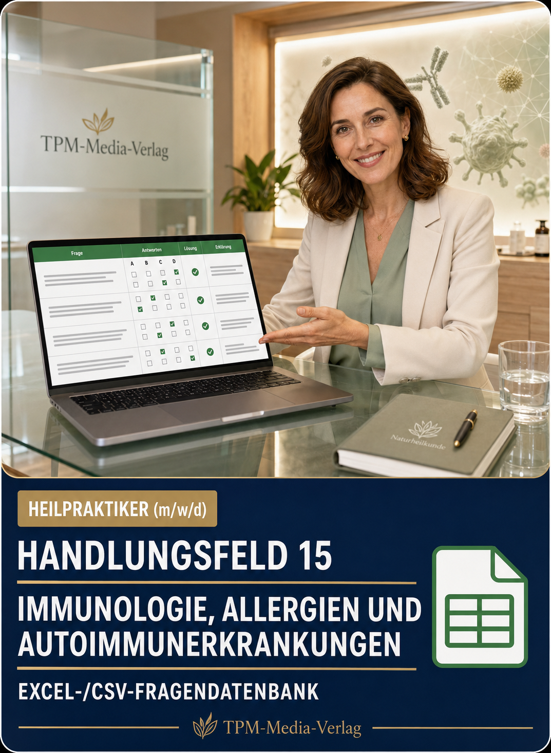 Heilpraktiker - Handlungsfeld 15 gewerbliche Excel-Fragenkatalog Datenbank (Sofort-Download)