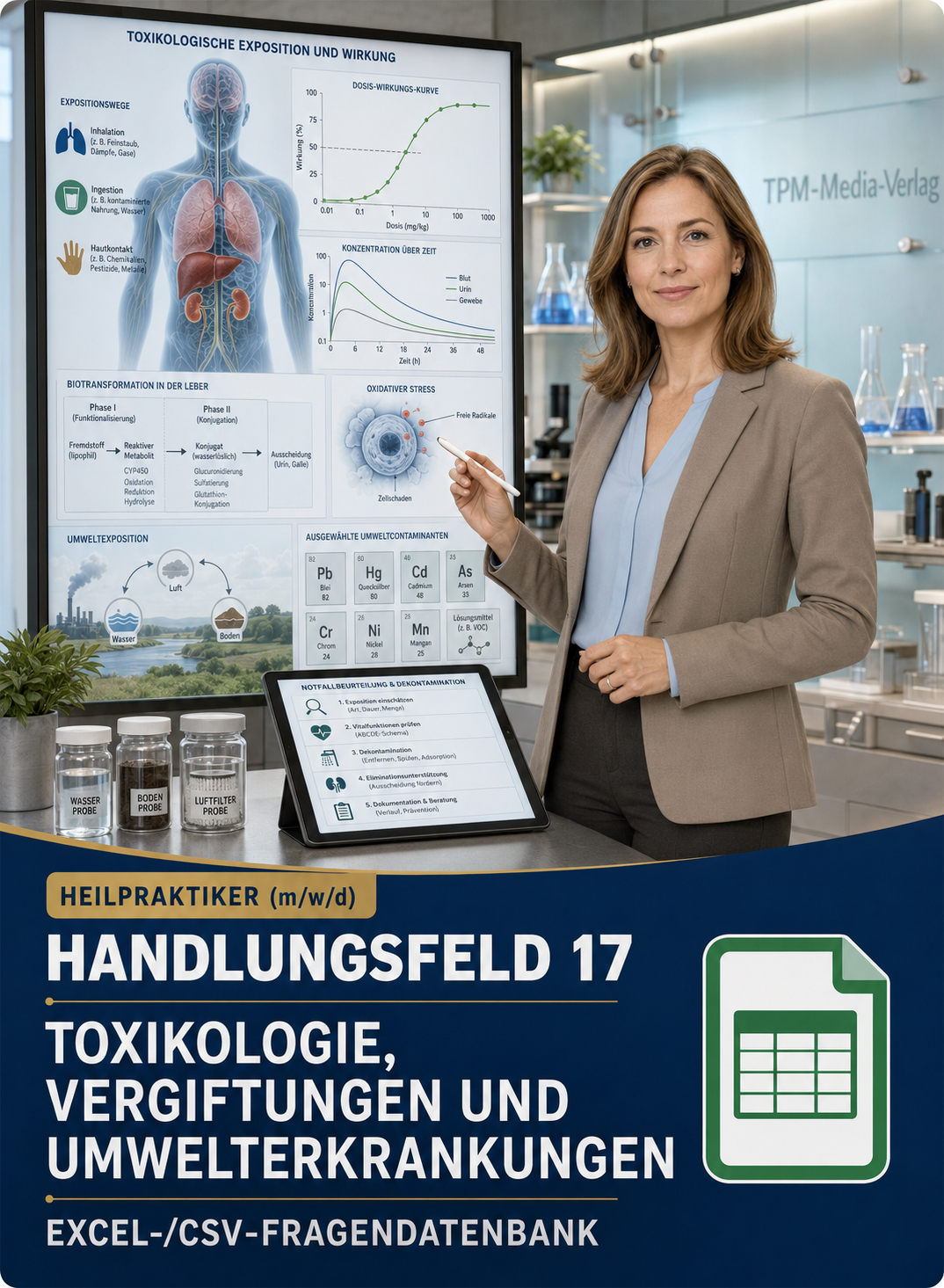 Heilpraktiker - Handlungsfeld 17 gewerbliche Excel-Fragenkatalog Datenbank (Sofort-Download)