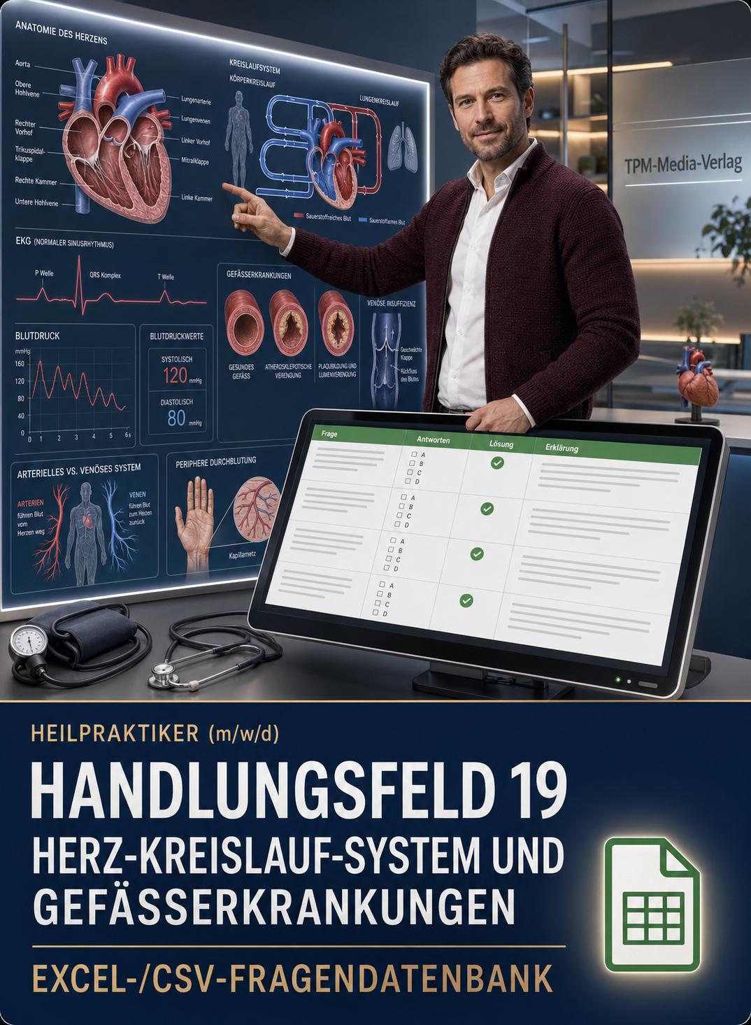 Heilpraktiker - Handlungsfeld 19 gewerbliche Excel-Fragenkatalog Datenbank (Sofort-Download)