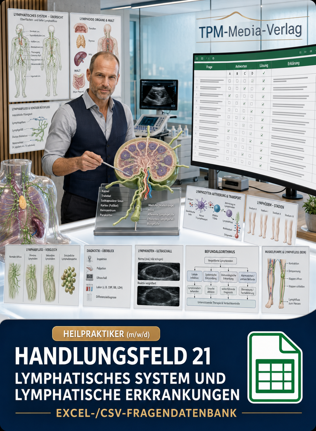 Heilpraktiker - Handlungsfeld 21 gewerbliche Excel-Fragenkatalog Datenbank (Sofort-Download)