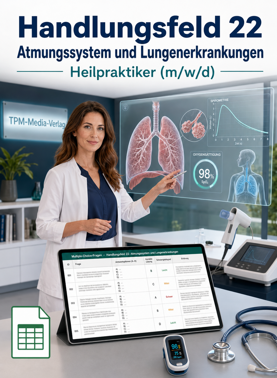 Heilpraktiker - Handlungsfeld 22 gewerbliche Excel-Fragenkatalog Datenbank (Sofort-Download)