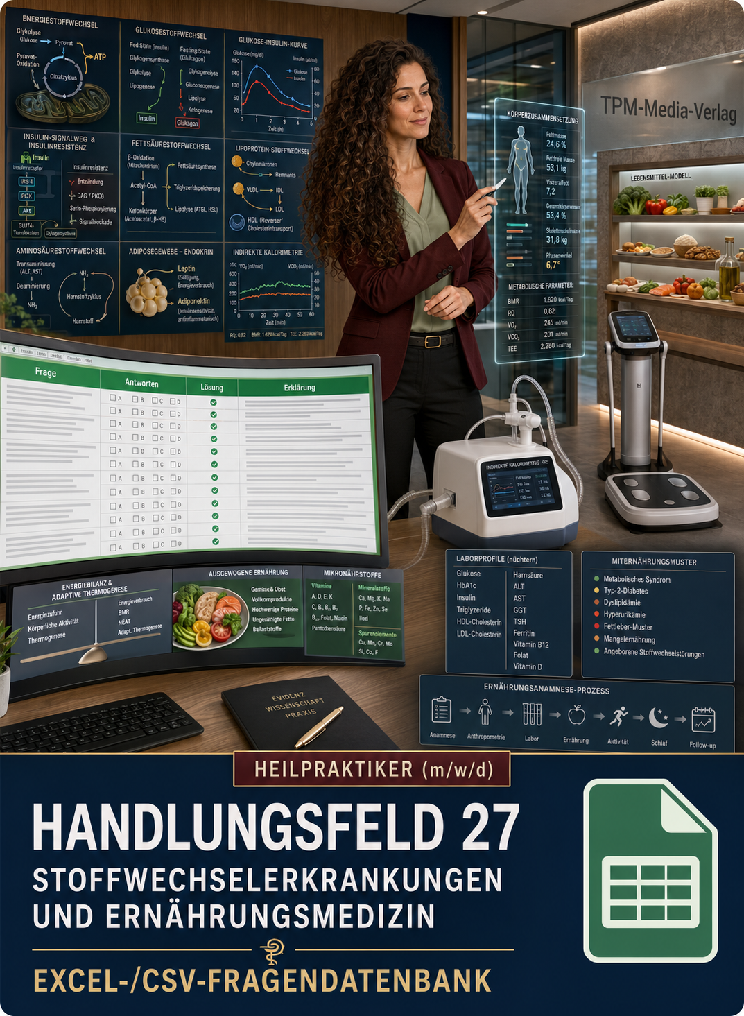 Heilpraktiker - Handlungsfeld 27 gewerbliche Excel-Fragenkatalog Datenbank (Sofort-Download)