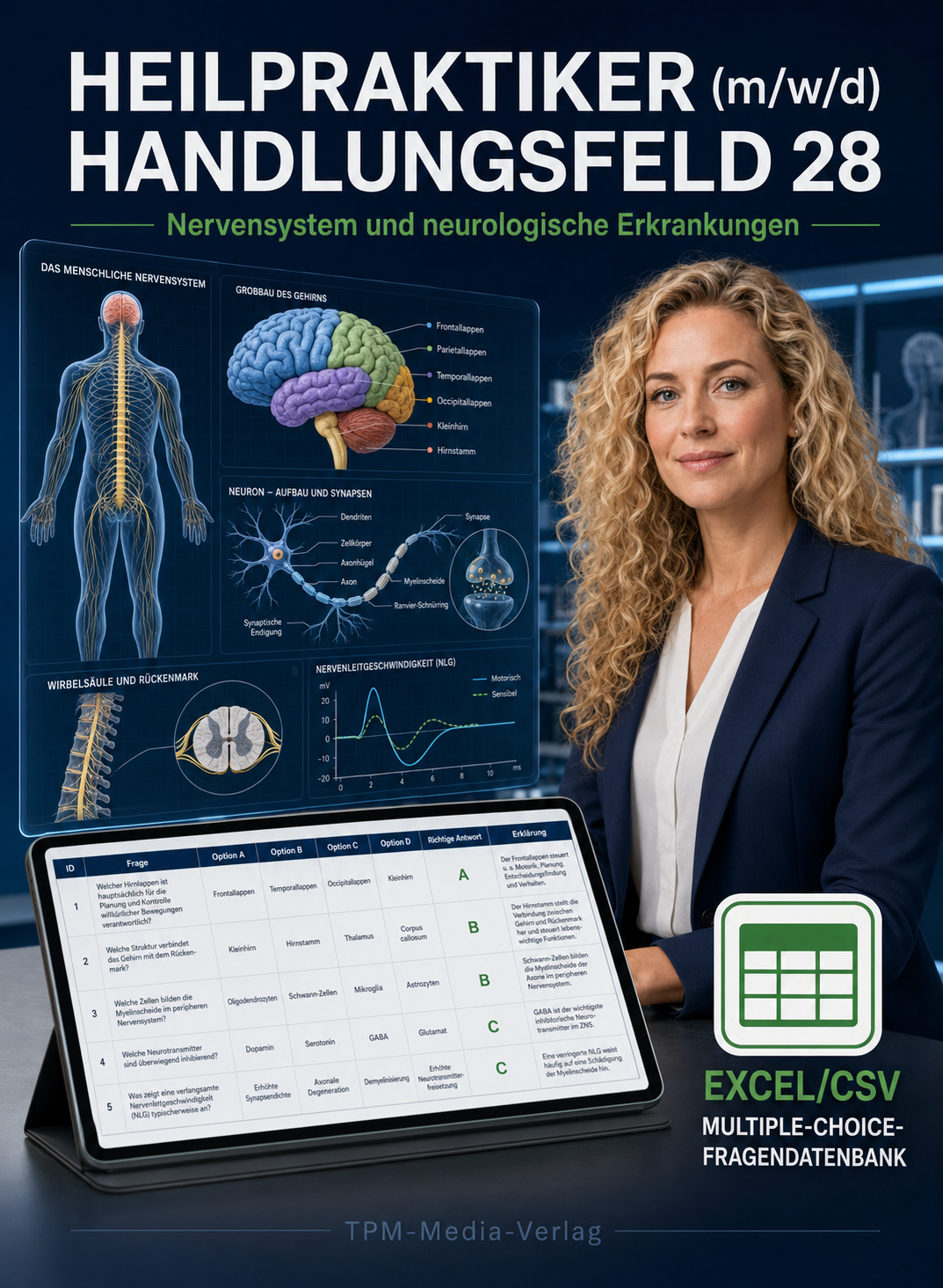 Heilpraktiker - Handlungsfeld 28 gewerbliche Excel-Fragenkatalog Datenbank (Sofort-Download)