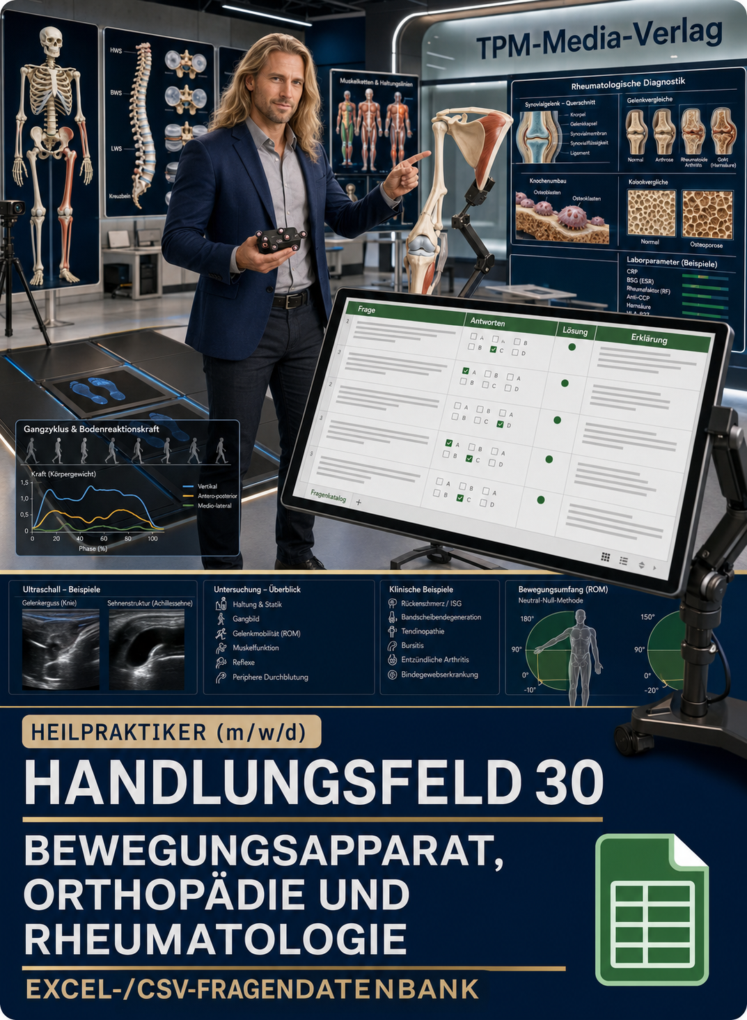 Heilpraktiker - Handlungsfeld 30 gewerbliche Excel-Fragenkatalog Datenbank (Sofort-Download)