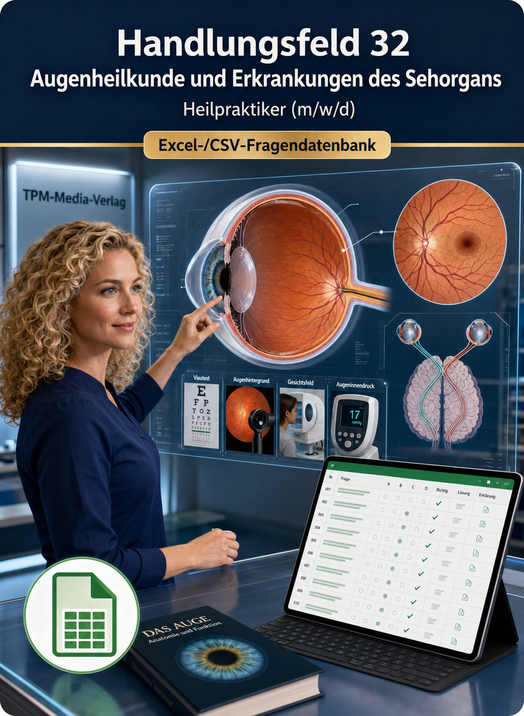 Heilpraktiker - Handlungsfeld 32 gewerbliche Excel-Fragenkatalog Datenbank (Sofort-Download)