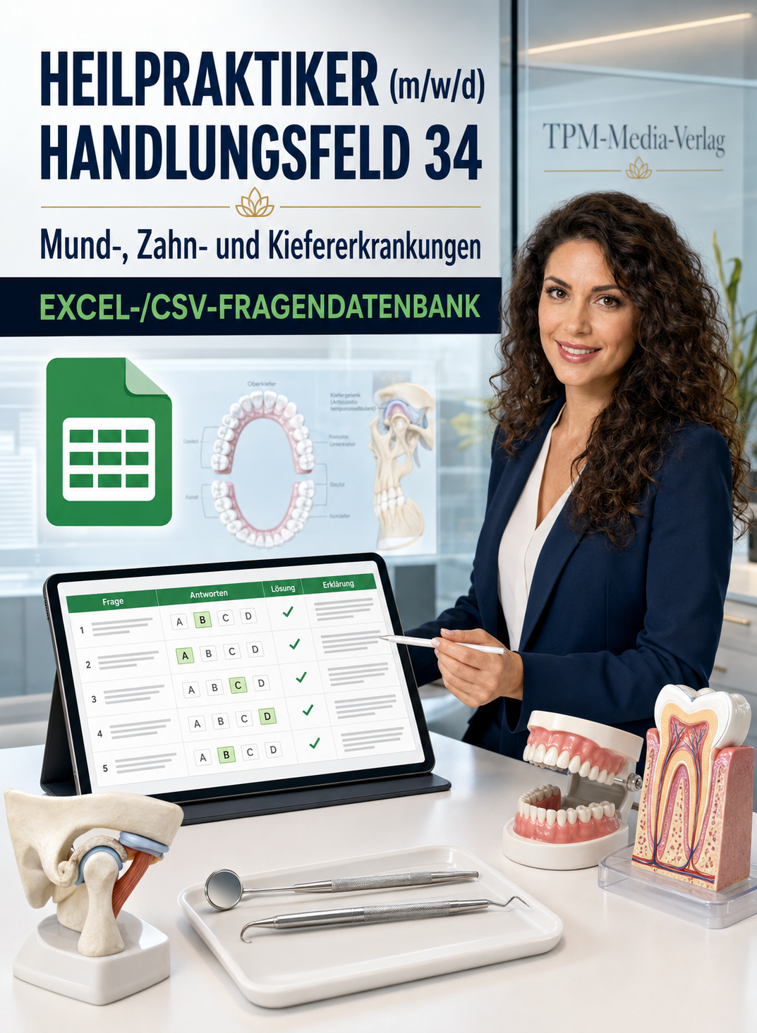 Heilpraktiker - Handlungsfeld 34 gewerbliche Excel-Fragenkatalog Datenbank (Sofort-Download)