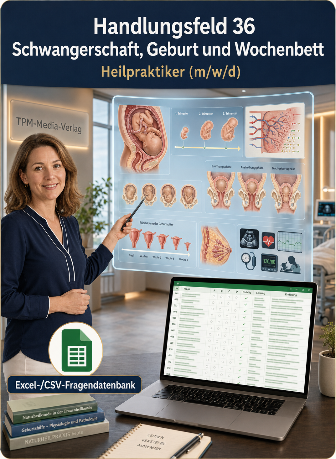 Heilpraktiker - Handlungsfeld 36 gewerbliche Excel-Fragenkatalog Datenbank (Sofort-Download)