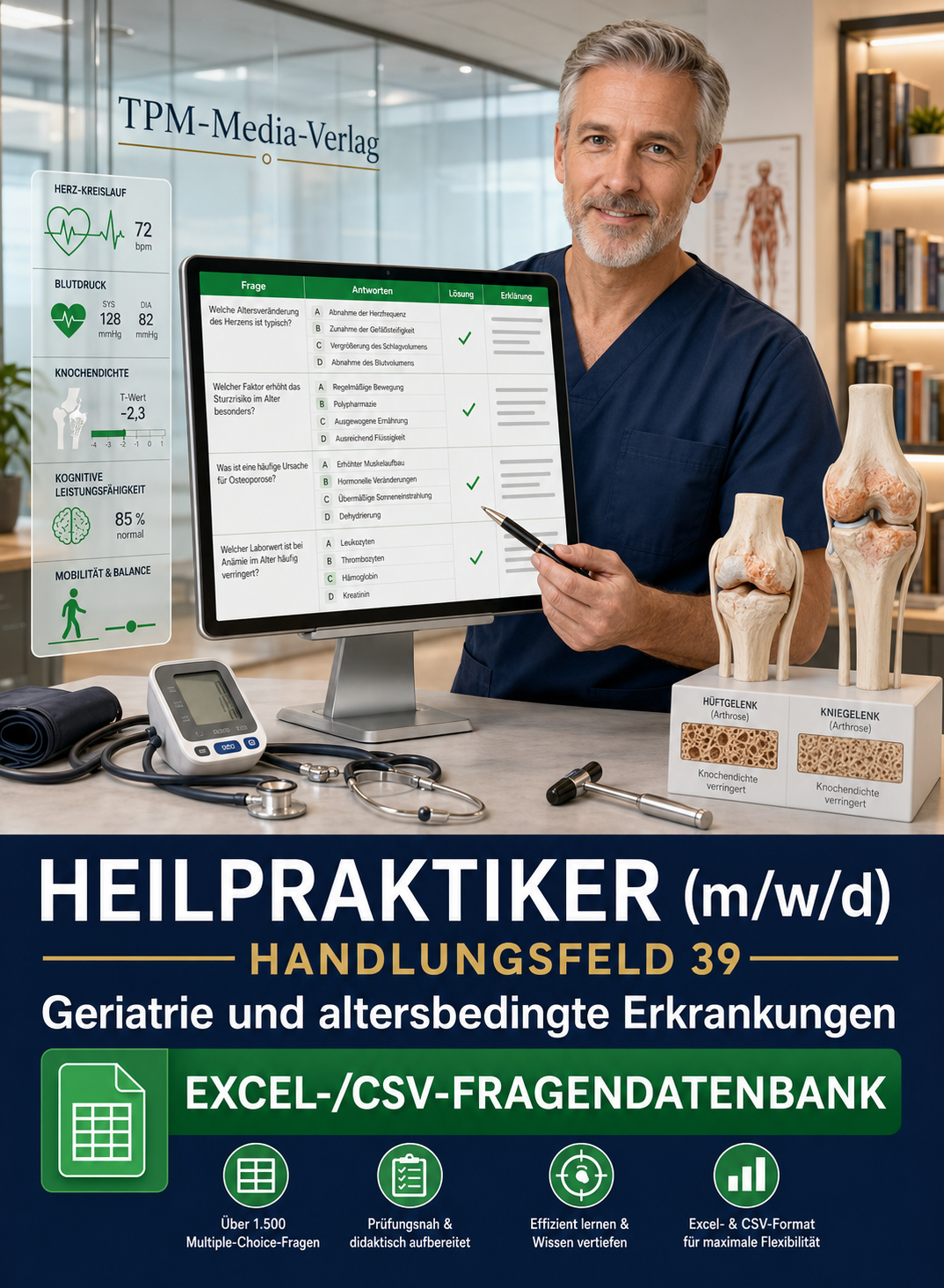 Heilpraktiker - Handlungsfeld 39 gewerbliche Excel-Fragenkatalog Datenbank (Sofort-Download)