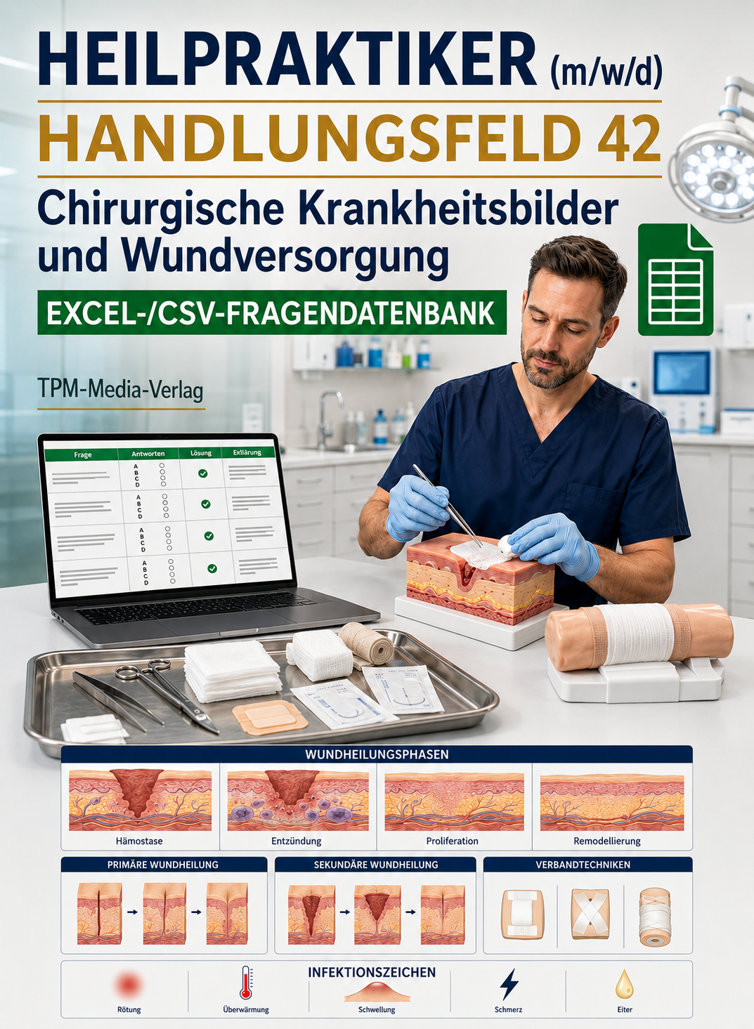 Heilpraktiker - Handlungsfeld 42 gewerbliche Excel-Fragenkatalog Datenbank (Sofort-Download)