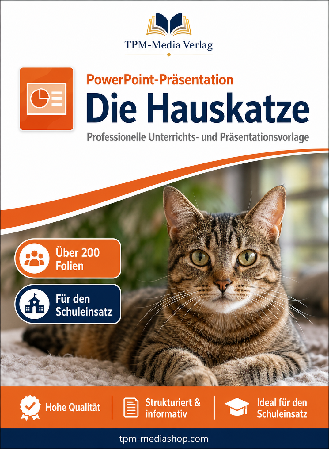 Hauskatze Präsentation Schule - PowerPoint Präsentation für den Schuleinsatz zum Download