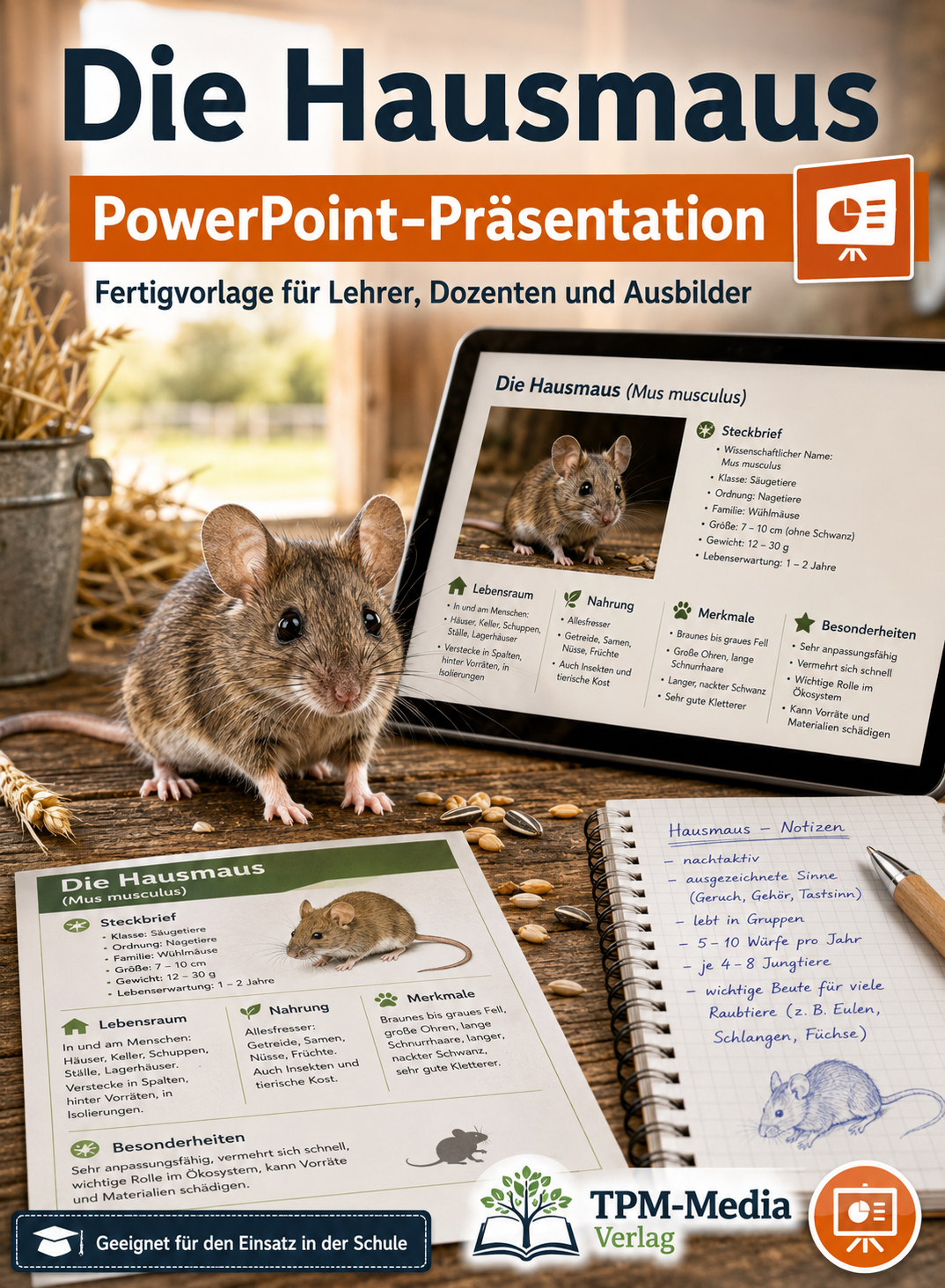 Hausmaus PowerPoint Präsentation Schule - Download-Version für den Schuleinsatz