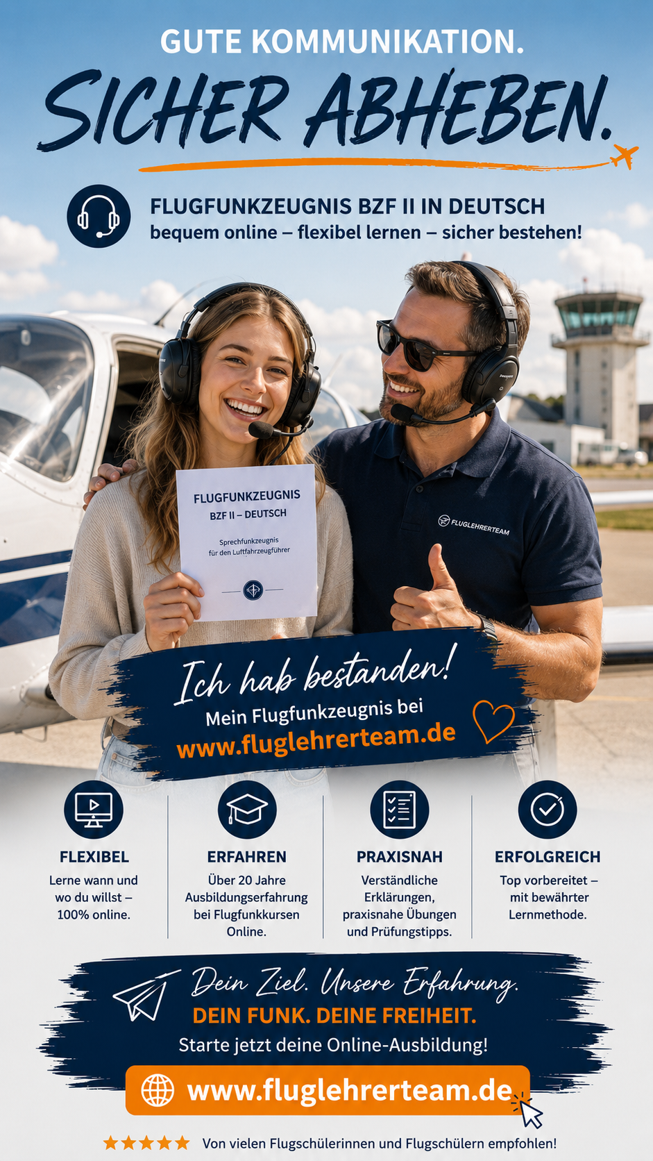 Einzelstundepaket (10 Std.) für BZF II (deutsch) -  Online-Coaching - für www.fluglehrerteam.de - TPM-Media Verlag