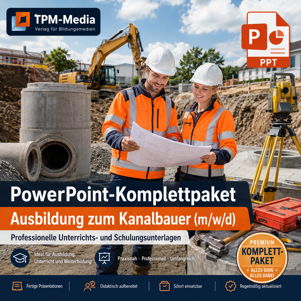 PowerPoint-Komplettpaket - Ausbildung zum Kanalbauer (m/w/d) - TPM-Media Verlag