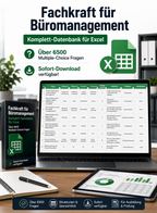 Kaufmann für Büromanagement - Komplett-Datenbank gewerbliche Excel-Fragenkatalog Datenbank (Sofort-Download)