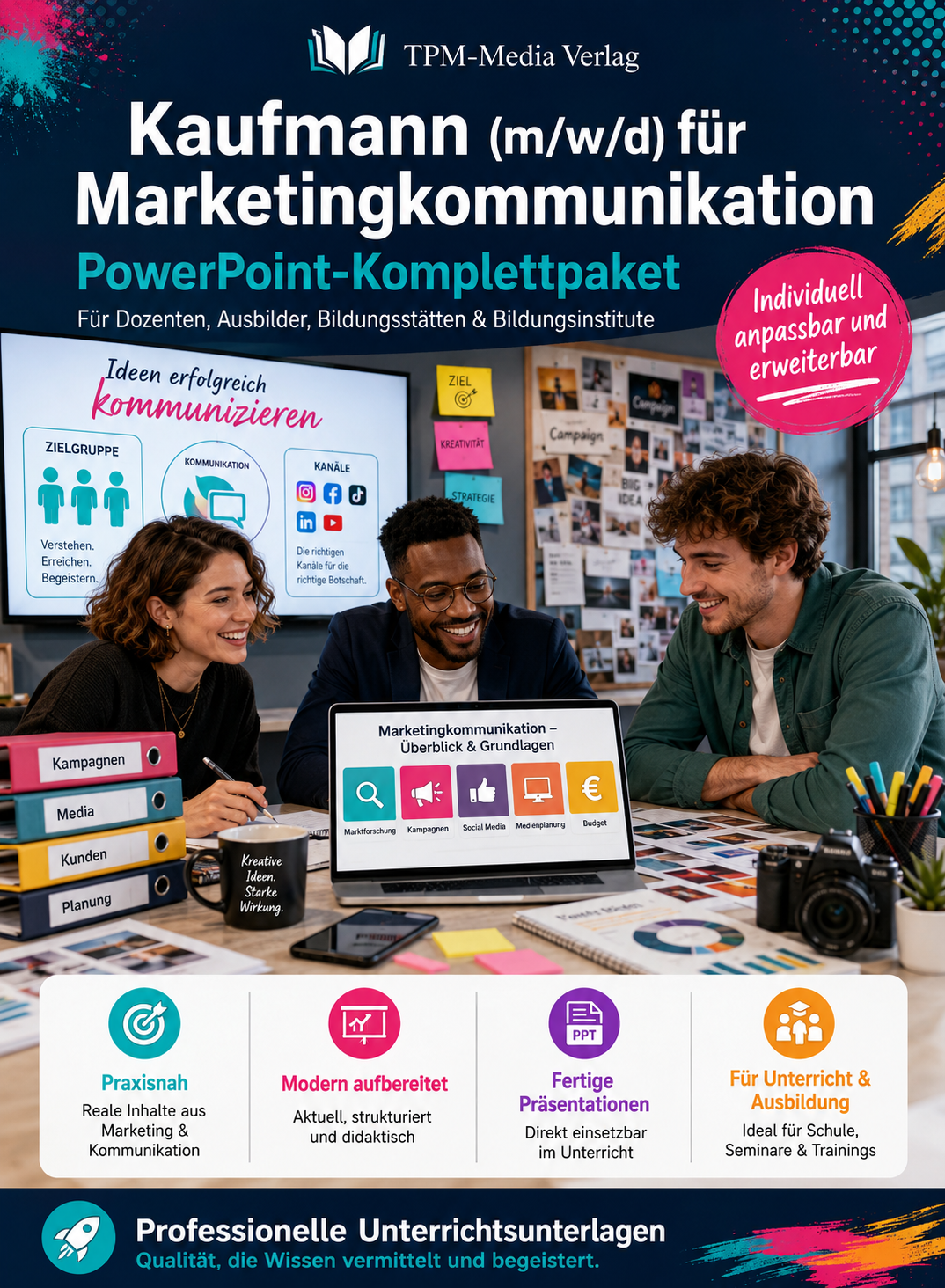 PowerPoint-Komplettpaket für die Ausbildung zum Kaufmann (m/w/d) für Marketingkommunikation