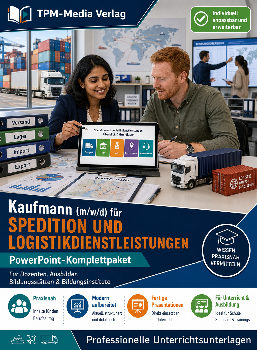 PowerPoint-Komplettpaket für die Ausbildung zum Kaufmann (m/w/d) für Spedition und Logistikdienstleistungen