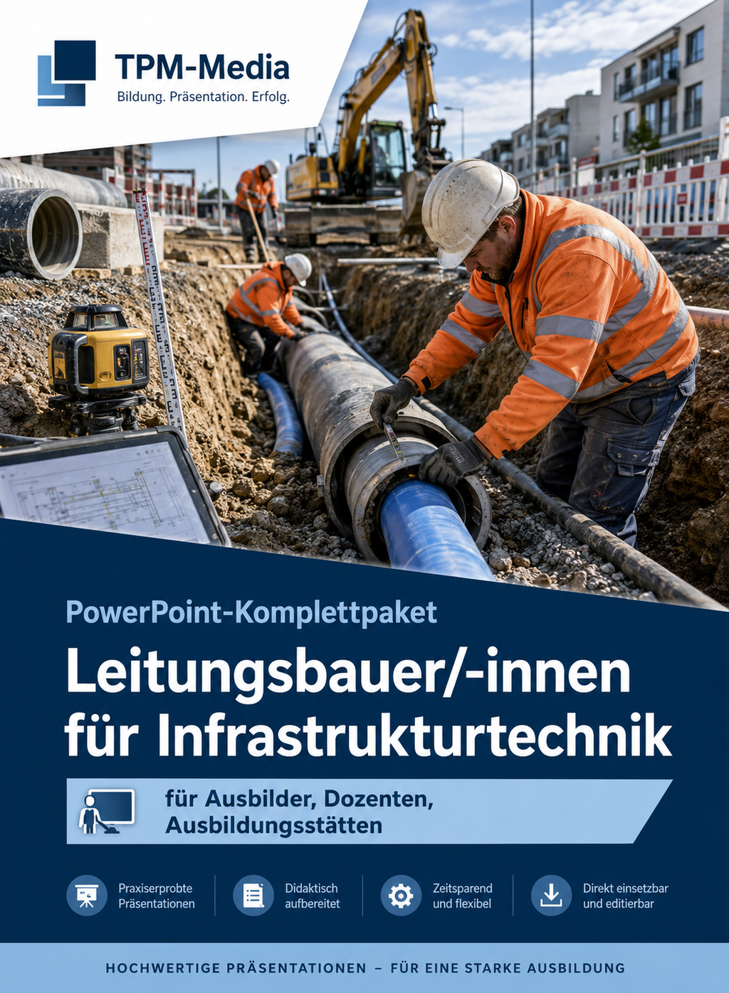 PowerPoint-Komplettpaket für die Ausbildung zum Leitungsbauer/-in für Infrastrukturtechnik