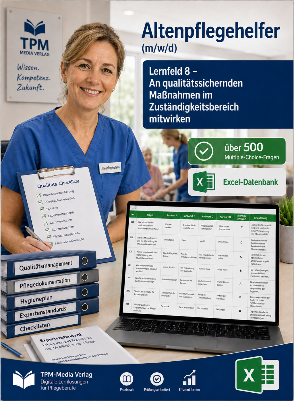 Altenpflegehelfer - Lernfeld 8 gewerbliche Excel-Fragenkatalog Datenbank (Sofort-Download)
