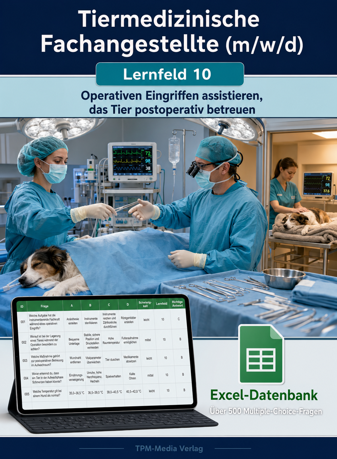 Tiermedizinischer Fachangestellte - Lernfeld 10 gewerbliche Excel-Fragenkatalog Datenbank (Sofort-Download)