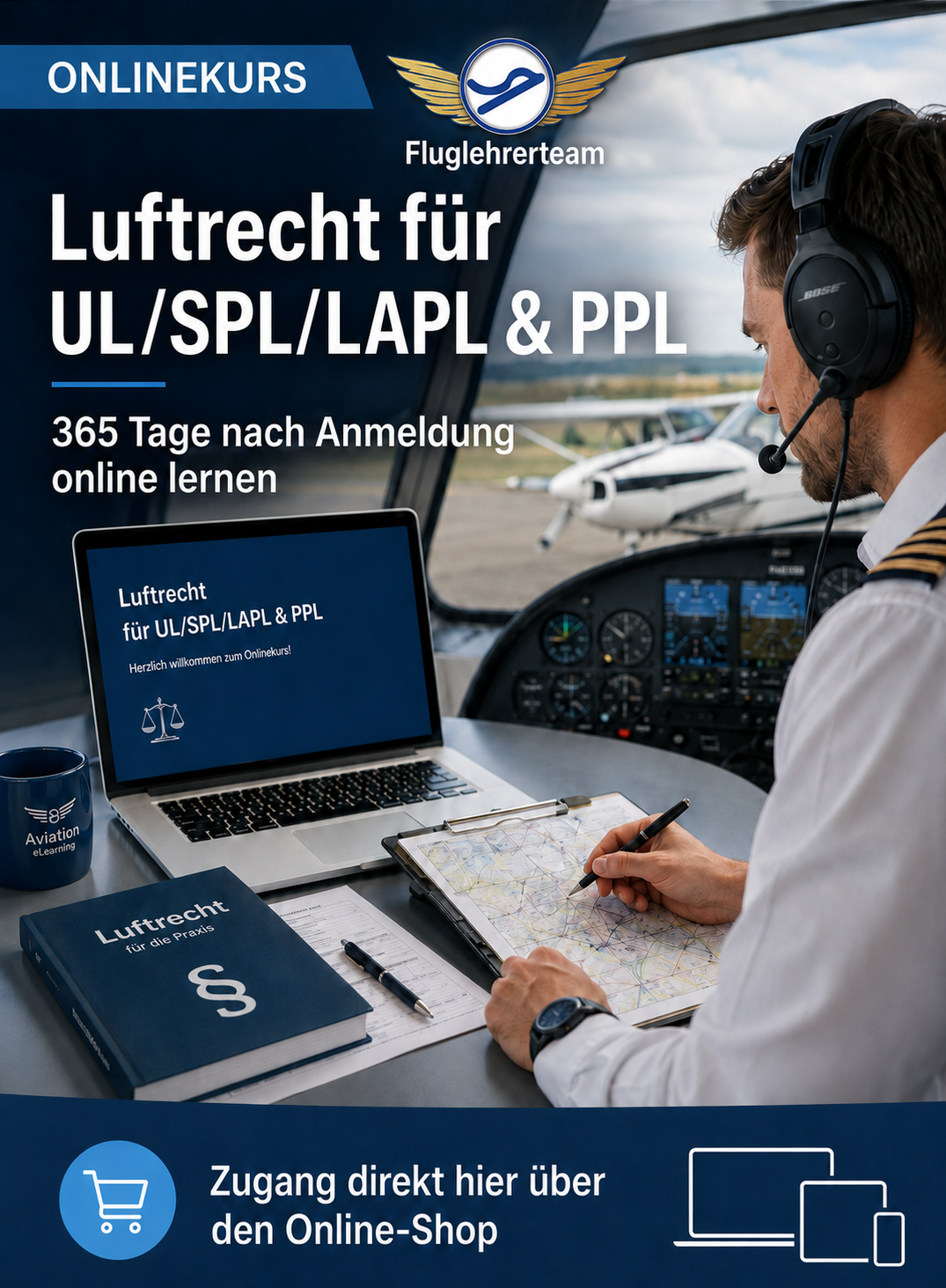 Onlinekurs Luftrecht für UL, SPL, LAPL & PPL
