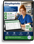 Altenpflegehelfer - Lernfeld 4 gewerbliche Excel-Fragenkatalog Datenbank (Sofort-Download)