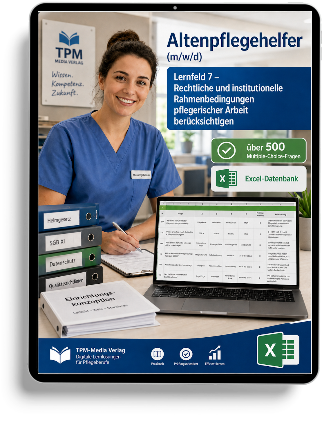 Altenpflegehelfer - Lernfeld 7 gewerbliche Excel-Fragenkatalog Datenbank (Sofort-Download)