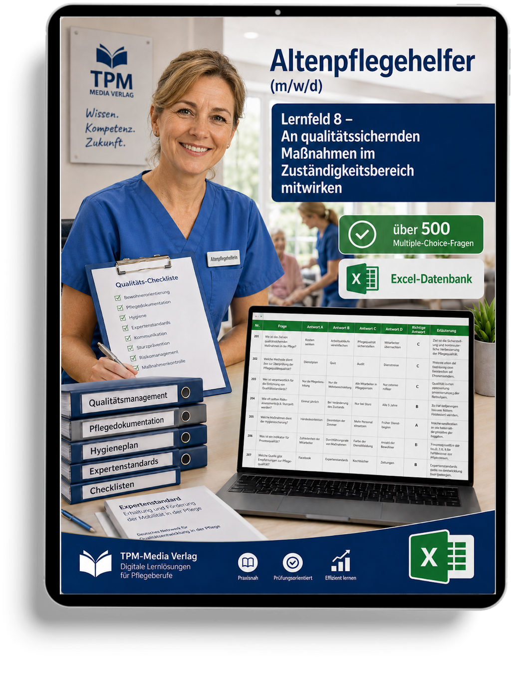 Altenpflegehelfer - Lernfeld 8 gewerbliche Excel-Fragenkatalog Datenbank (Sofort-Download)