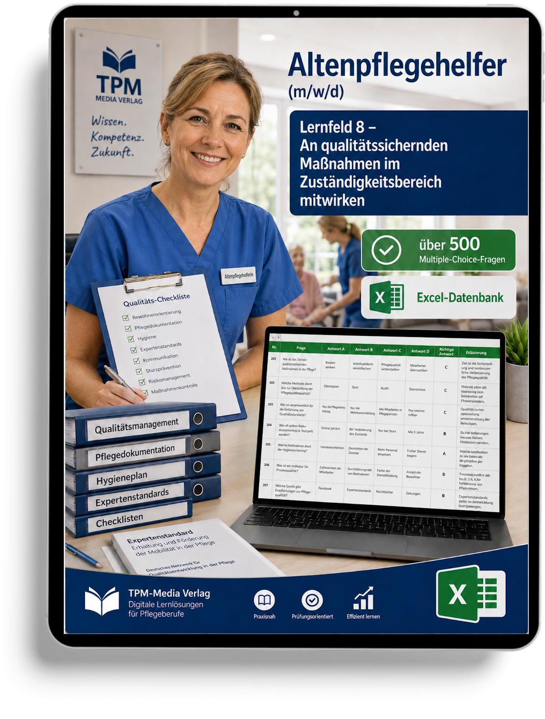 Altenpflegehelfer - Lernfeld 8 gewerbliche Excel-Fragenkatalog Datenbank (Sofort-Download)