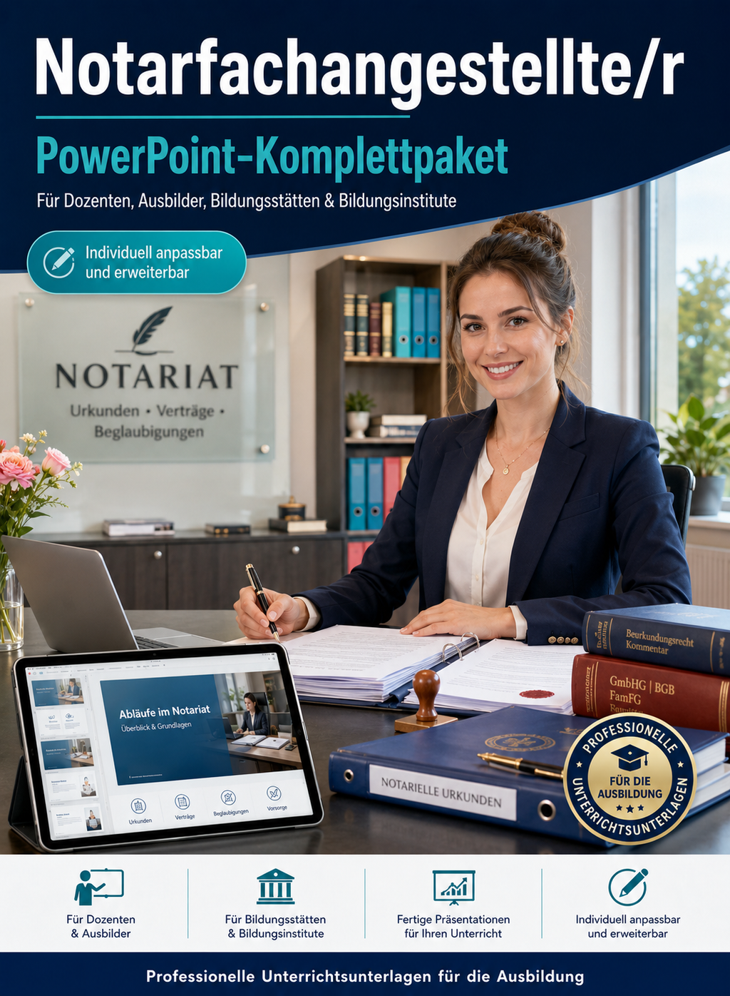 PowerPoint-Komplettpaket für die Ausbildung zur Notarfachangestellten und zum Notarfachangestellten