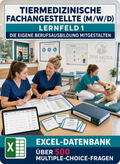 Tiermedizinischer Fachangestellte - Lernfeld 1 gewerbliche Excel-Fragenkatalog Datenbank (Sofort-Download)