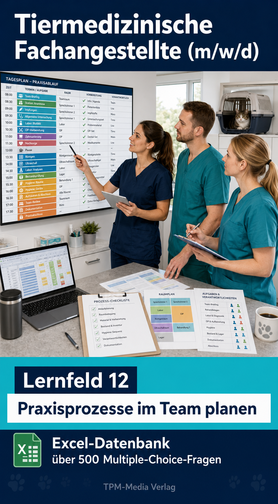 Tiermedizinischer Fachangestellte - Lernfeld 12 gewerbliche Excel-Fragenkatalog Datenbank (Sofort-Download)