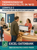 Tiermedizinischer Fachangestellte - Lernfeld 2 gewerbliche Excel-Fragenkatalog Datenbank (Sofort-Download)