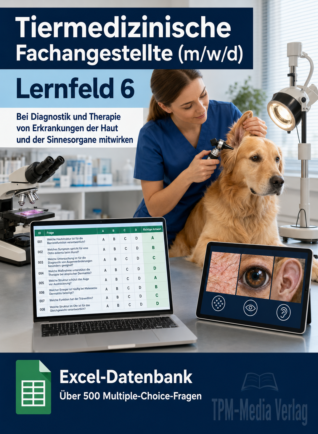 Tiermedizinischer Fachangestellte - Lernfeld 6 gewerbliche Excel-Fragenkatalog Datenbank (Sofort-Download)