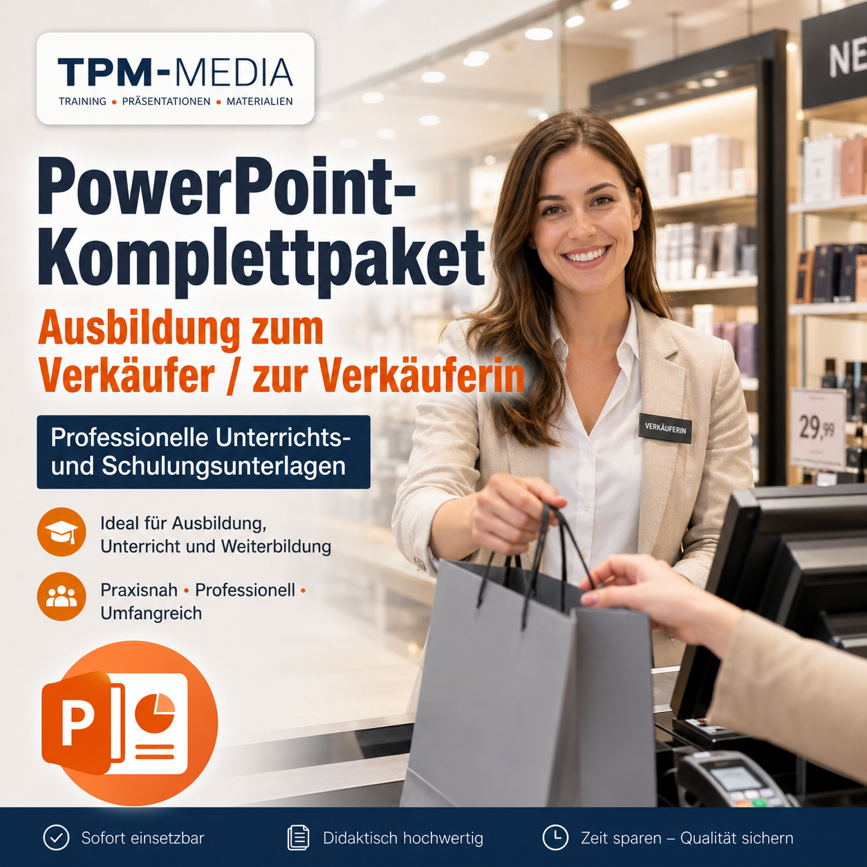PowerPoint-Komplettpaket für die Ausbildung zum Verkäufer/-in - TPM-Media Verlag