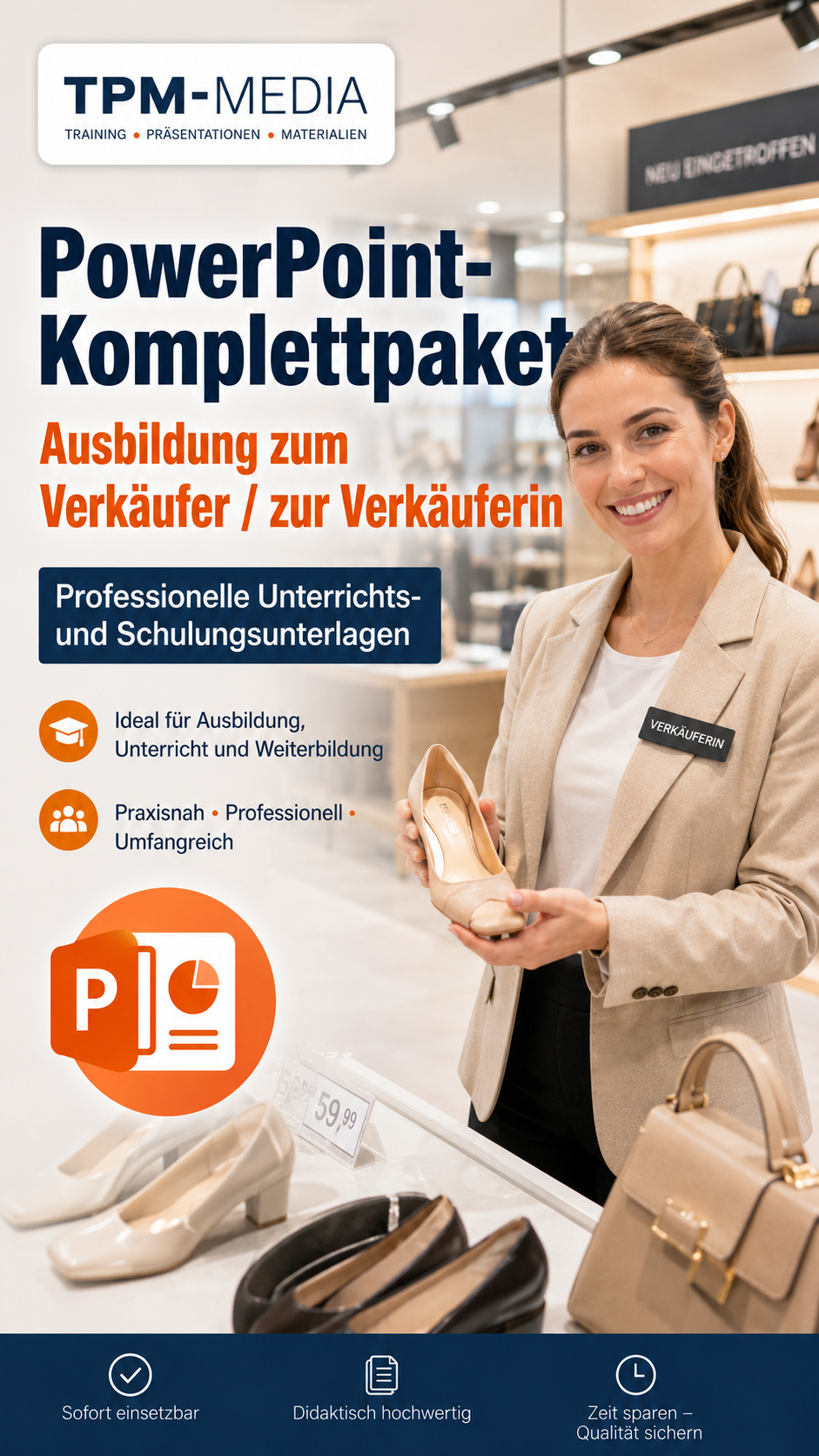 PowerPoint-Komplettpaket für die Ausbildung zum Verkäufer/-in - TPM-Media Verlag