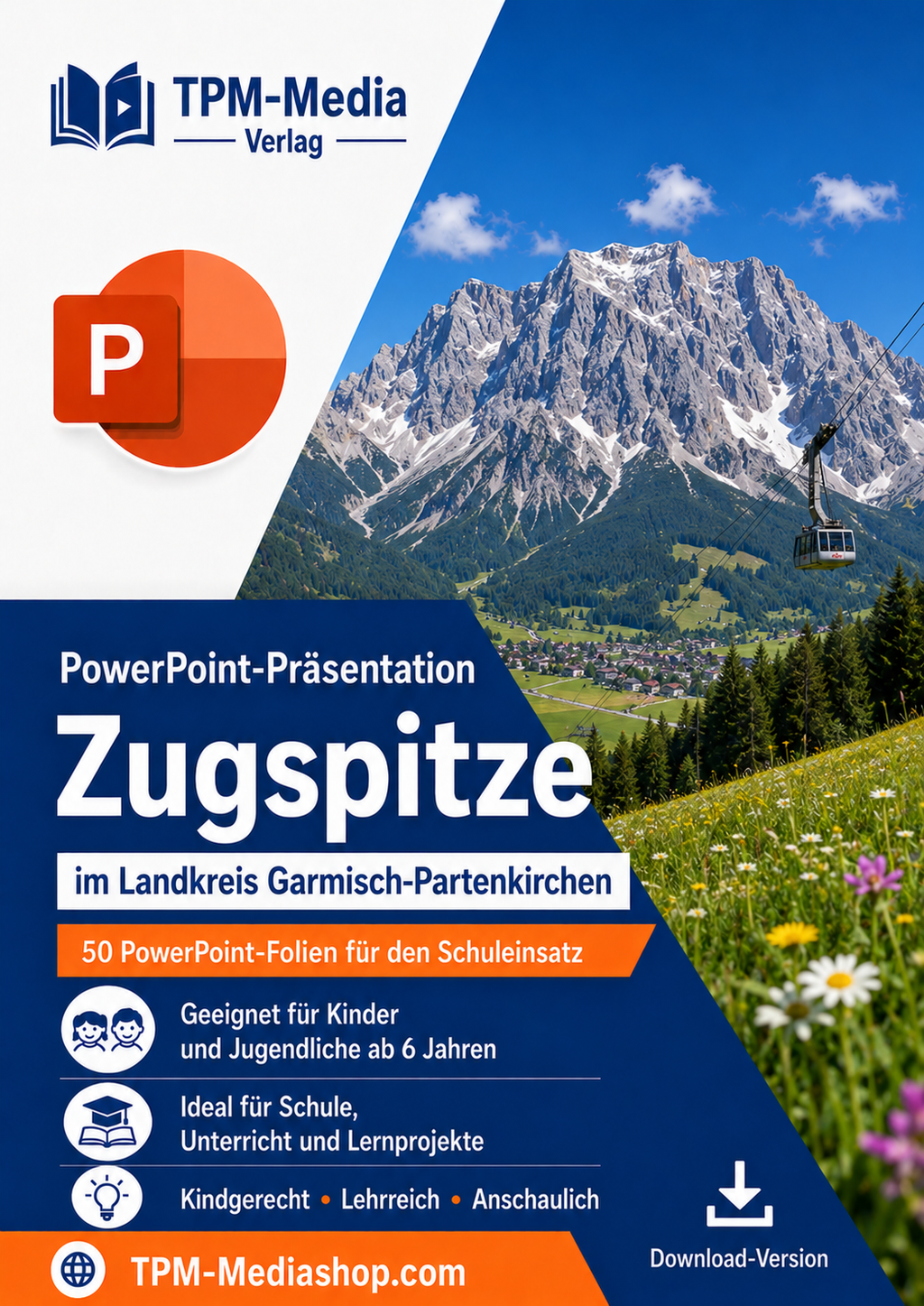 Zugspitze PowerPoint Präsentation für den Schuleinsatz - Download-Version