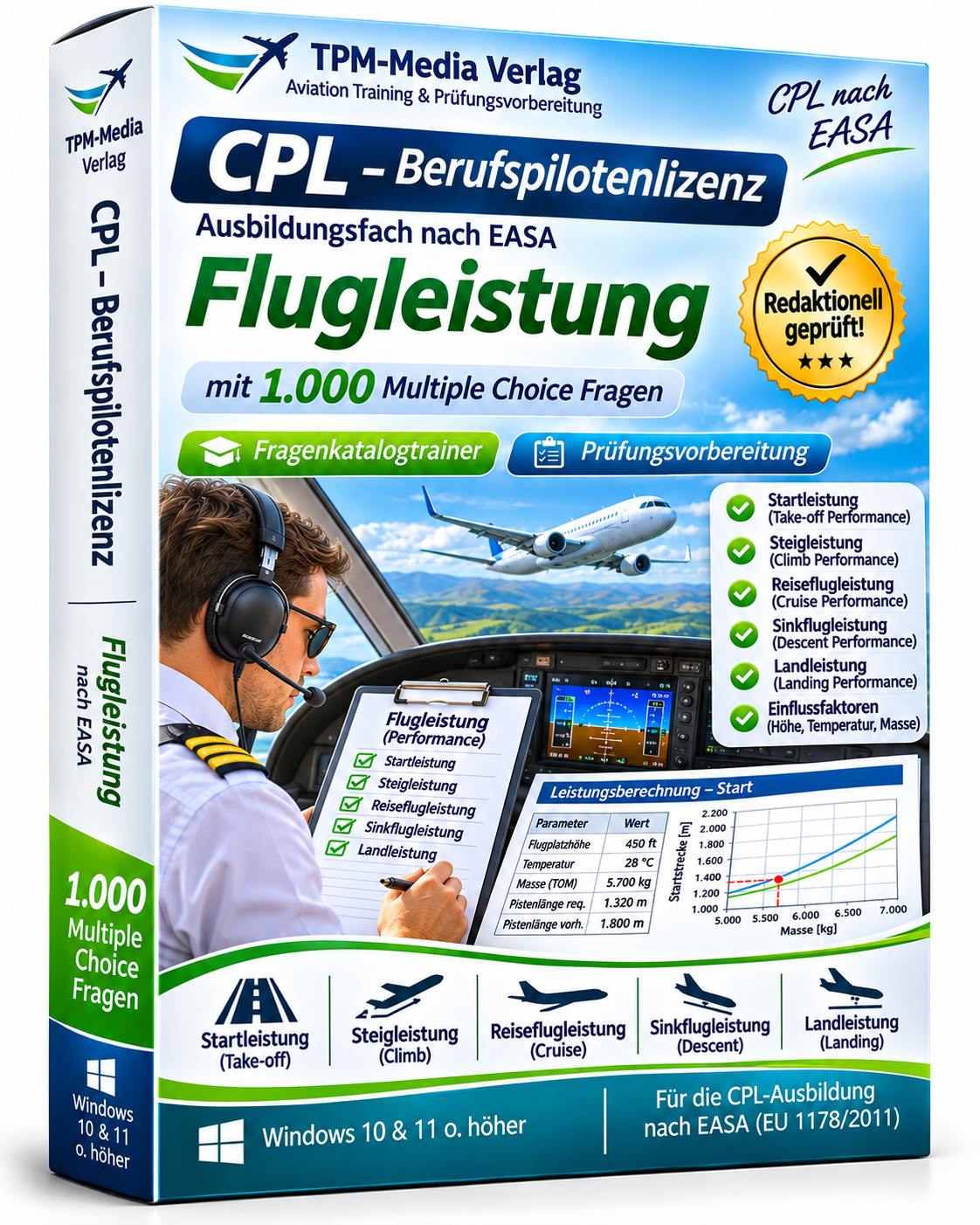 CPL-Berufspilotenlizenz -Flugleistung- Fragenkatalogtrainer Download (WIN) – Produktbild 2