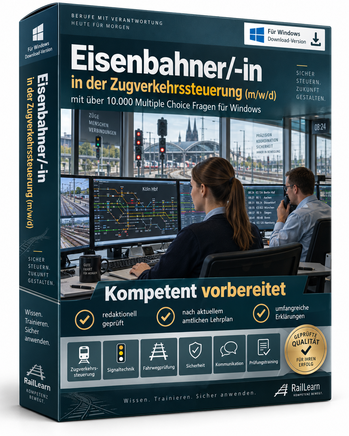 Eisenbahner/-in der Zugverkehrssteuerung - Fragenkatalogtrainer Download (WIN) – Produktbild 2