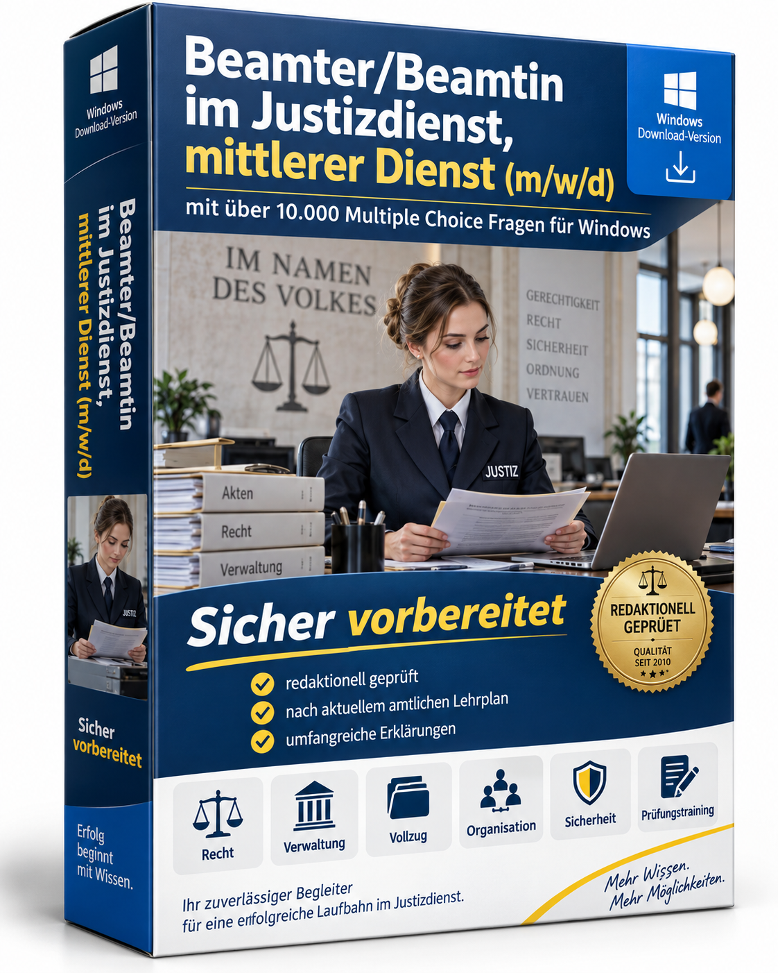 Beamter/Beamtin im Justizdienst, mittl. Dienst-Fragenkatalogtrainer - Download – Produktbild 2