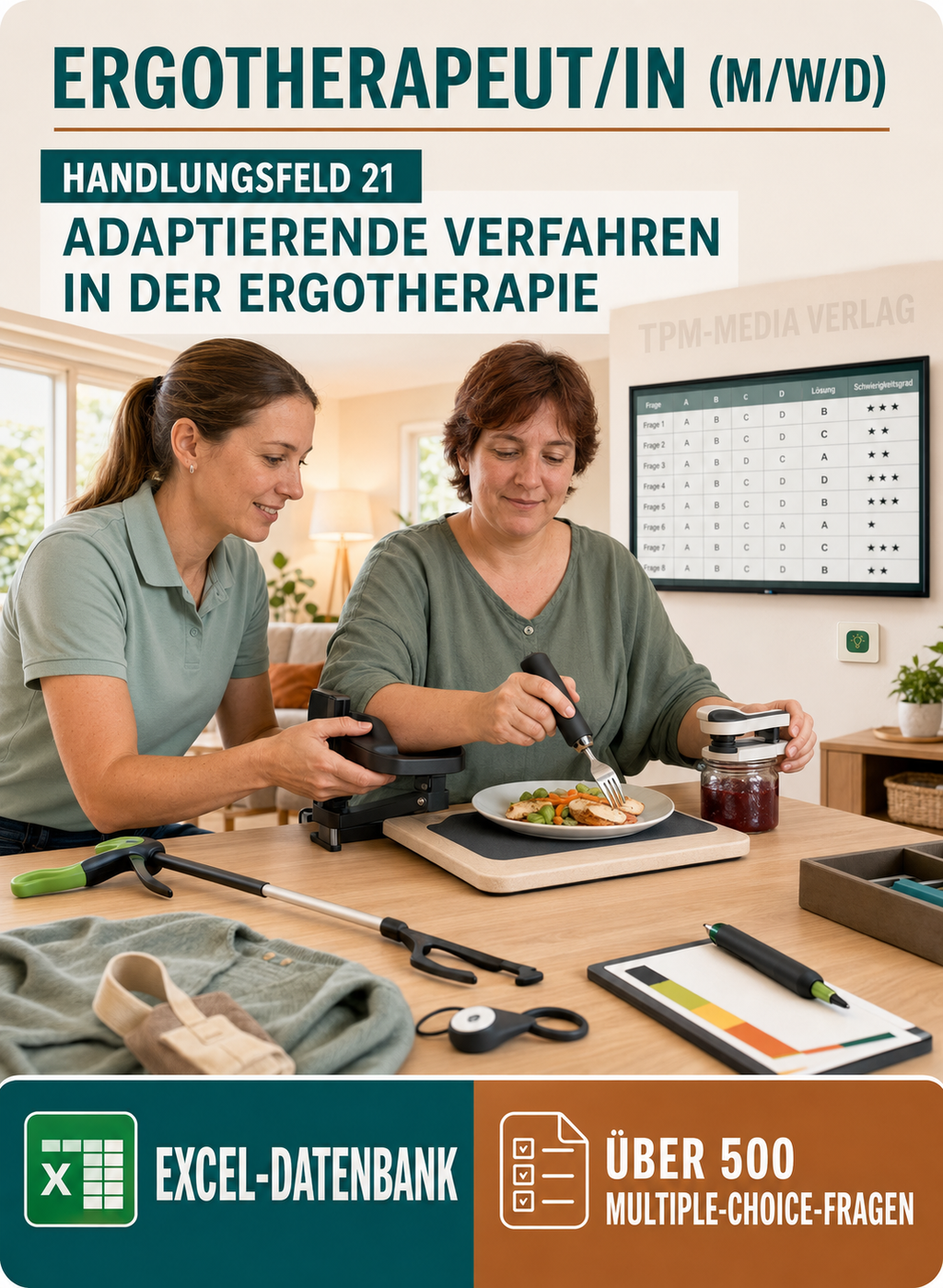 Ergotherapeut - Handlungsfeld 21 gewerbliche Excel-Fragenkatalog Datenbank (Sofort-Download)