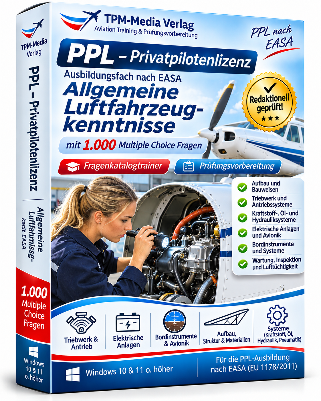 PPL-Privatpilotenlizenz -Flugzeugkunde- Fragenkatalogtrainer Download (WIN) – Produktbild 2