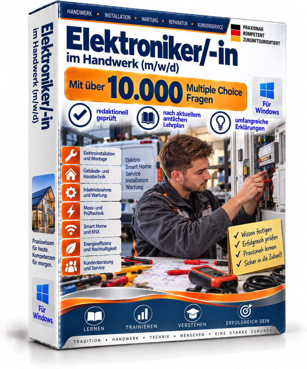 Elektroniker/-in im Handwerk - Fragenkatalogtrainer - Download (WIN) – Produktbild 2